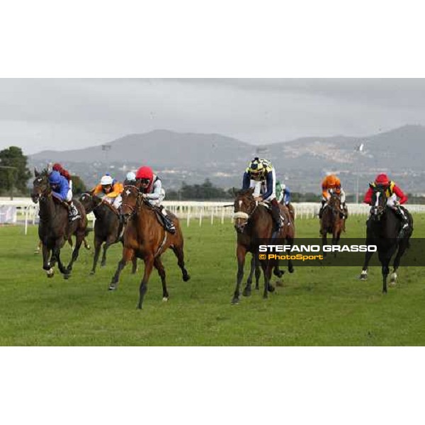 Andrea Atzeni on Sortilege wins the Gran Premio Longines Lydia Tesio Rome, Capannelle racecourse 28th october 2012 ph.Stefano Grasso
