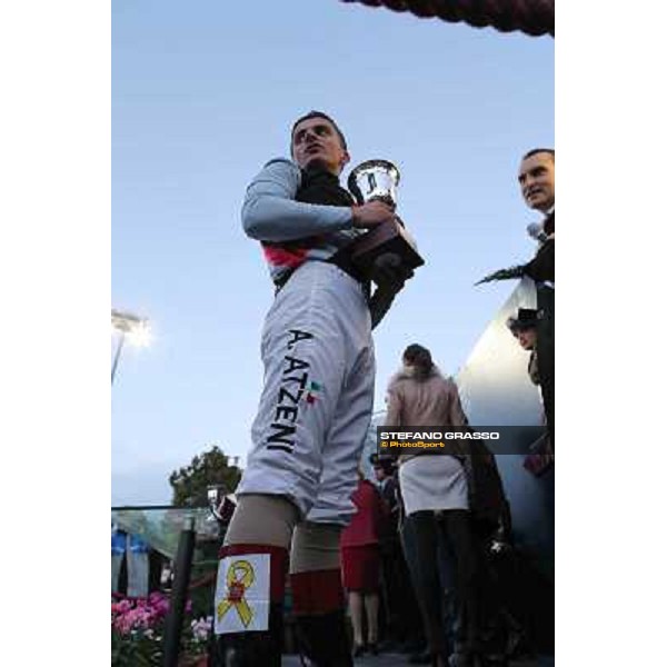 The prize giving of the Gran Premio Longines Lydia Tesio won by Andrea Atzeni on Sortilege Rome, Capannelle racecourse 28th october 2012 ph.Stefano Grasso