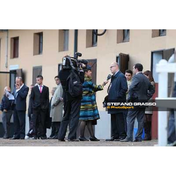 Interview by Fanny Hubart-Salmon of Eurosport before the Gran Premio Longines Lydia Tesio Roma - Capannelle racecourse,28th oct.2012 ph.Stefano Grasso