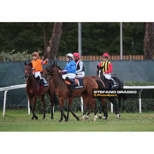 Andrea Atzeni on Sortilege returns home after winning the Gran Premio Longines Lydia Tesio Roma - Capannelle racecourse,28th oct.2012 ph.Stefano Grasso