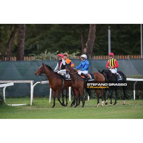 Andrea Atzeni on Sortilege returns home after winning the Gran Premio Longines Lydia Tesio Roma - Capannelle racecourse,28th oct.2012 ph.Stefano Grasso