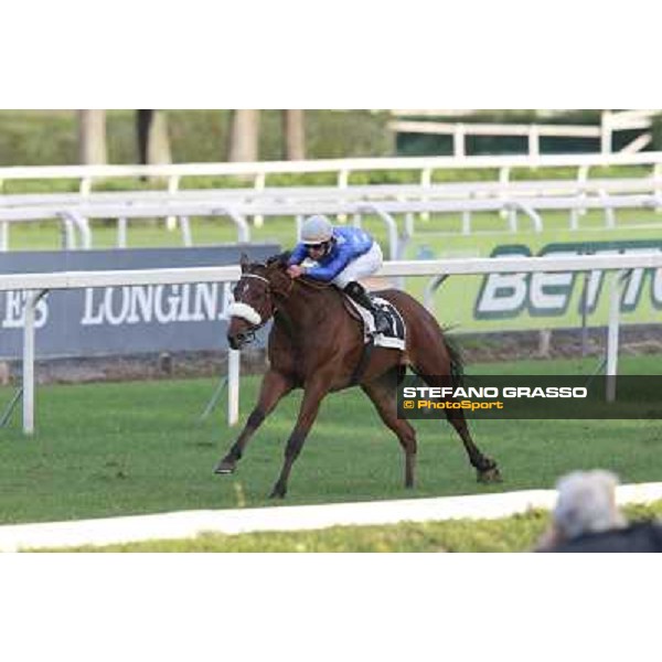 Fabio Branca on Regarde Moi wins the Premio Nearco Roma - Capannelle racecourse,28th oct.2012 ph.Stefano Grasso