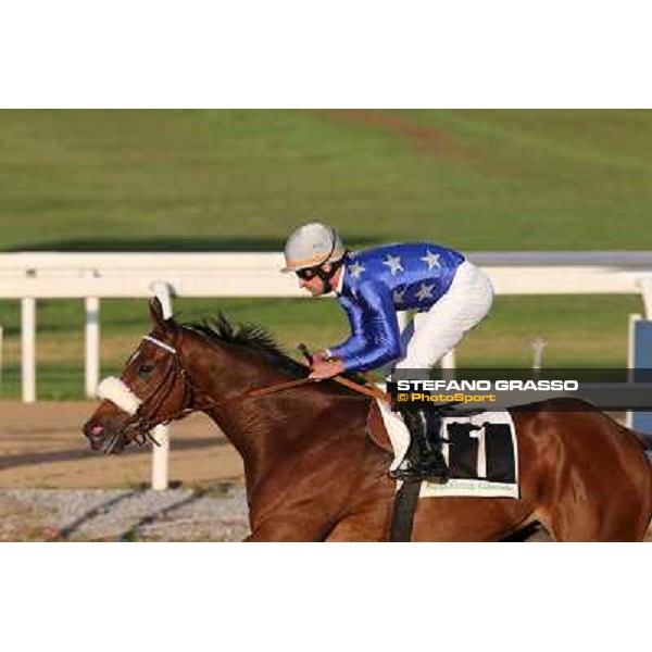 Fabio Branca on Regarde Moi wins the Premio Nearco Roma - Capannelle racecourse,28th oct.2012 ph.Stefano Grasso