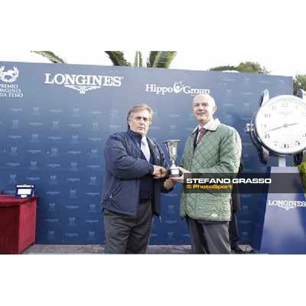 Raffaele Biondi and Elio Pautassoduring the prize giving ceremony of the Premio Conte Felice Scheibler Roma - Capannelle racecourse,28th oct.2012 ph.Stefano Grasso