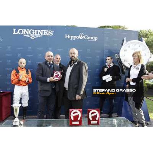 The prize giving ceremony of Premio Livermore Roma - Capannelle racecourse,28th oct.2012 ph.Stefano Grasso