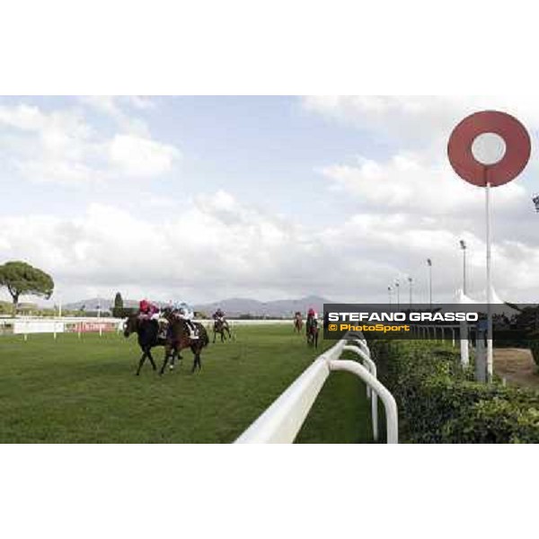Cristian Demuro on Girl of the Rain wins the Premio Ubaldo Pandolfi beating Fabio Branca on Grand Treasure Roma - Capannelle racecourse,28th oct.2012 ph.Stefano Grasso