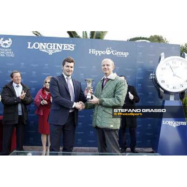 Stefano Botti and Elio Pautasso during the prize giving ceremony of the Premio Ubaldo Pandolfi Roma - Capannelle racecourse,28th oct.2012 ph.Stefano Grasso