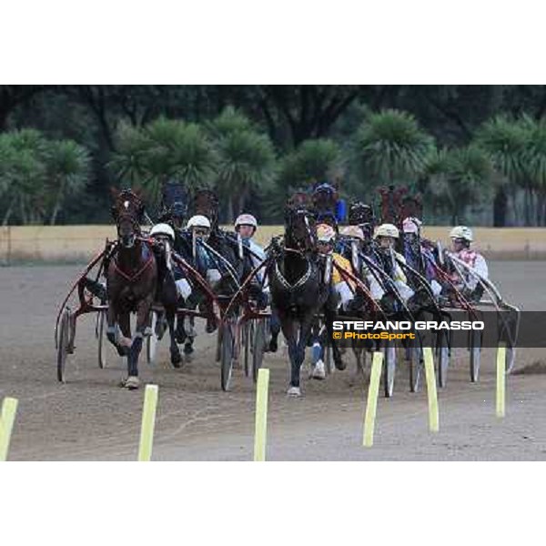 Looney Tunes and Orsia lead during the first turn of the Gran Premio Freccia d\'Europa Rome-Tordivalle racecourse,27th oct.2012 ph.Stefano Grasso