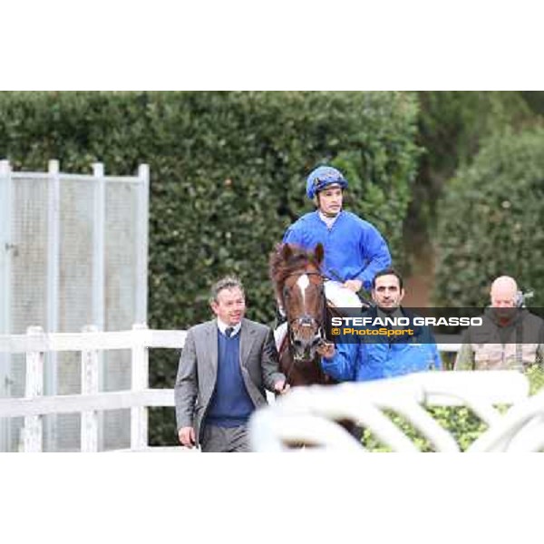Silvestre De Sousa and Hunter\'s Light win the Gran Premio Roma GBI Racing Rome, Capannelle racecourse 4th november 2012 ph.Stefano Grasso