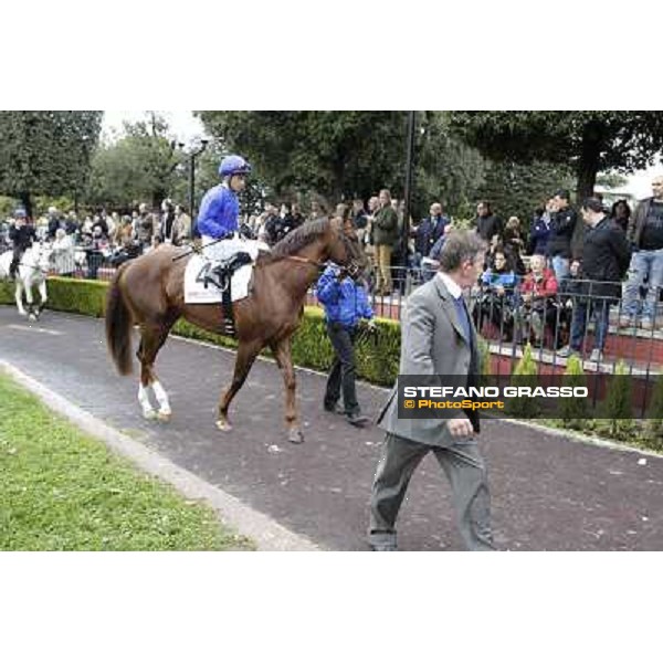 Silvestre De Sousa and Hunter\'s Light win the Gran Premio Roma GBI Racing Rome, Capannelle racecourse 4th november 2012 ph.Stefano Grasso