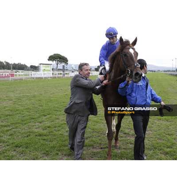 Silvestre De Sousa and Hunter\'s Light win the Gran Premio Roma GBI Racing Rome, Capannelle racecourse 4th november 2012 ph.Stefano Grasso
