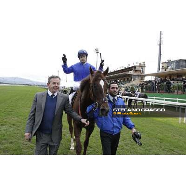 Silvestre De Sousa and Hunter\'s Light win the Gran Premio Roma GBI Racing Rome, Capannelle racecourse 4th november 2012 ph.Stefano Grasso