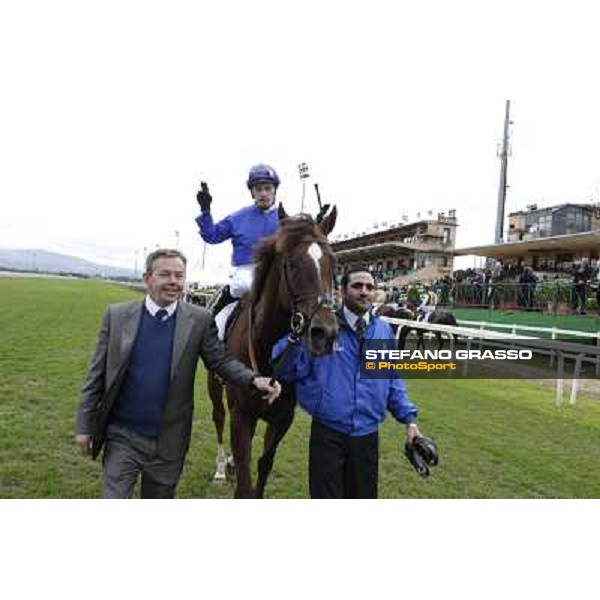 Silvestre De Sousa and Hunter\'s Light win the Gran Premio Roma GBI Racing Rome, Capannelle racecourse 4th november 2012 ph.Stefano Grasso