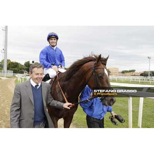 Silvestre De Sousa and Hunter\'s Light win the Gran Premio Roma GBI Racing Rome, Capannelle racecourse 4th november 2012 ph.Stefano Grasso