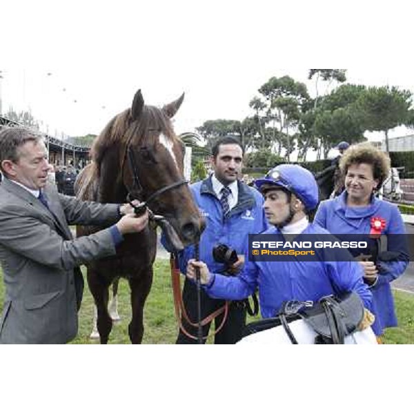 Silvestre De Sousa and Hunter\'s Light win the Gran Premio Roma GBI Racing Rome, Capannelle racecourse 4th november 2012 ph.Stefano Grasso