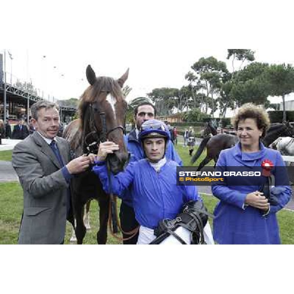 Silvestre De Sousa and Hunter\'s Light win the Gran Premio Roma GBI Racing Rome, Capannelle racecourse 4th november 2012 ph.Stefano Grasso