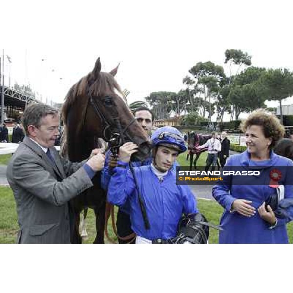 Silvestre De Sousa and Hunter\'s Light win the Gran Premio Roma GBI Racing Rome, Capannelle racecourse 4th november 2012 ph.Stefano Grasso