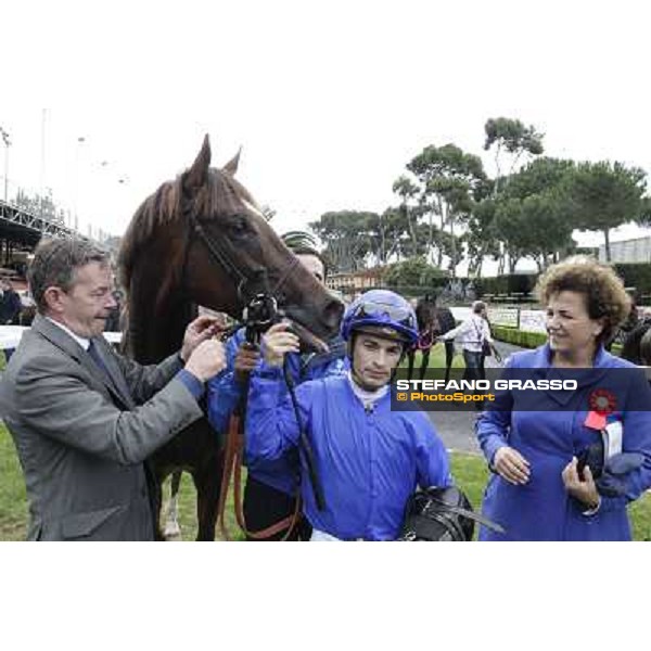Silvestre De Sousa and Hunter\'s Light win the Gran Premio Roma GBI Racing Rome, Capannelle racecourse 4th november 2012 ph.Stefano Grasso