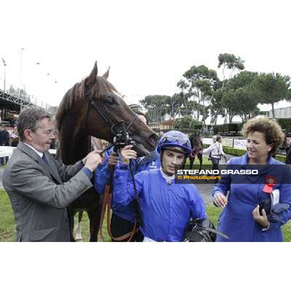 Silvestre De Sousa and Hunter\'s Light win the Gran Premio Roma GBI Racing Rome, Capannelle racecourse 4th november 2012 ph.Stefano Grasso