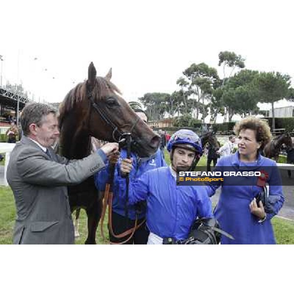 Silvestre De Sousa and Hunter\'s Light win the Gran Premio Roma GBI Racing Rome, Capannelle racecourse 4th november 2012 ph.Stefano Grasso
