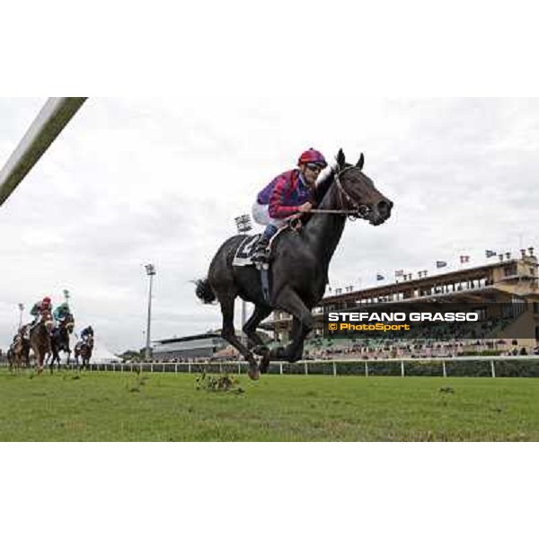 Olivier Peslier with Grand Treasure wins the Premio Criterium Femminile at Capannelle racecourse Rome - Capannelle racecourse, 4th nov.2012 ph.Stefano Grasso
