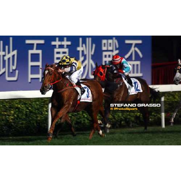 Damien Olivier on Ace Academy wins 1st leg International Jockey Championship Hong Kong - Happy Valley race track ph.stefao Grasso