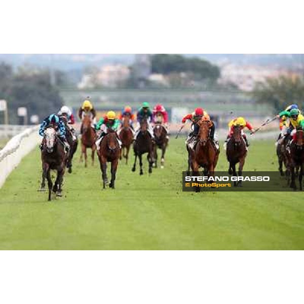 The straight of Premio Erice Rome- Capannelle racecourse,4th nov.2012 ph.Stefano Grasso