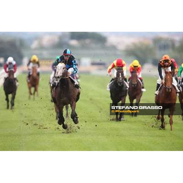 The straight of Premio Erice Rome- Capannelle racecourse,4th nov.2012 ph.Stefano Grasso