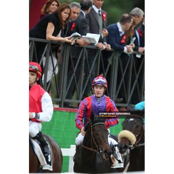 Olivier Peslier on Grand Treasure returns home after winning the Premio Criterium Femminile Rome- Capannelle racecourse,4th nov.2012 ph.Stefano Grasso