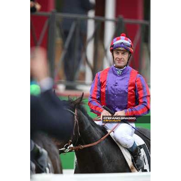 Olivier Peslier returns home after winning the Premio Criterium Femminile Rome- Capannelle racecourse,4th nov.2012 ph.Stefano Grasso