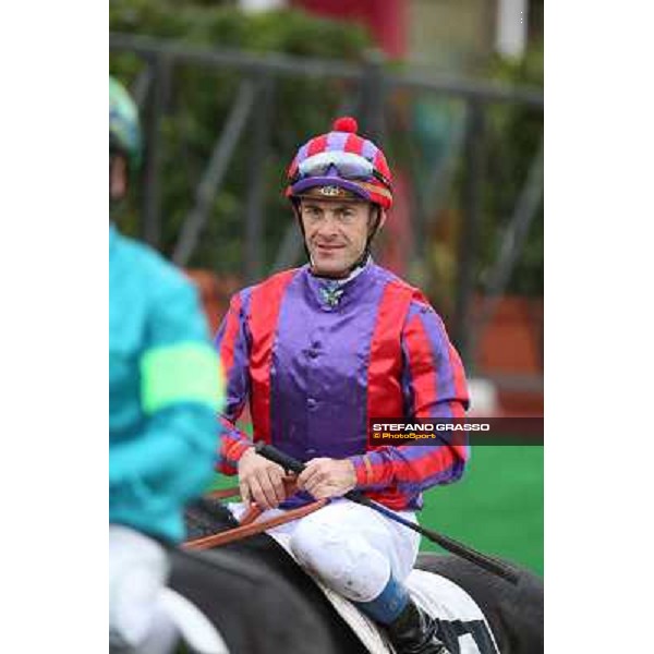 Olivier Peslier returns home after winning the Premio Criterium Femminile Rome- Capannelle racecourse,4th nov.2012 ph.Stefano Grasso