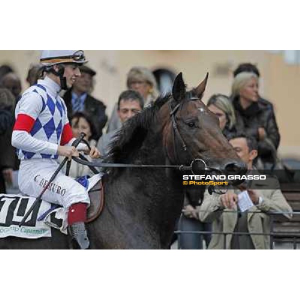 Cristian Demuro and Ramsom Hope Rome- Capannelle racecourse,4th nov.2012 ph.Stefano Grasso