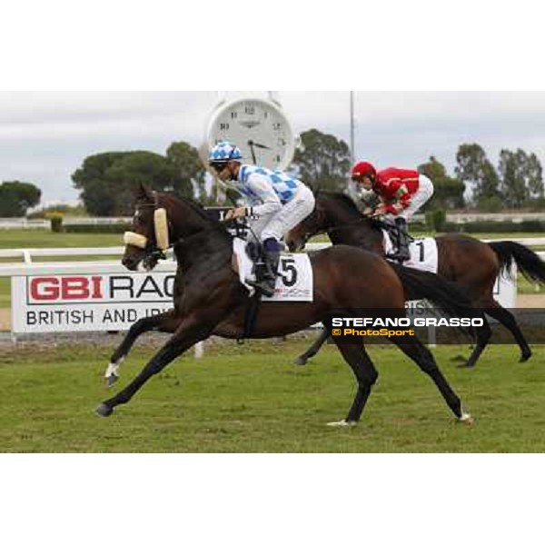 Mickael Barzalona and Occhio della Mente Rome- Capannelle racecourse,4th nov.2012 ph.Stefano Grasso
