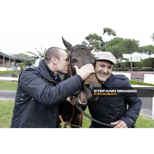 Grand Treasure\'s winning connection of the Premio Criterium Femminile Rome- Capannelle racecourse,4th nov.2012 ph.Stefano Grasso