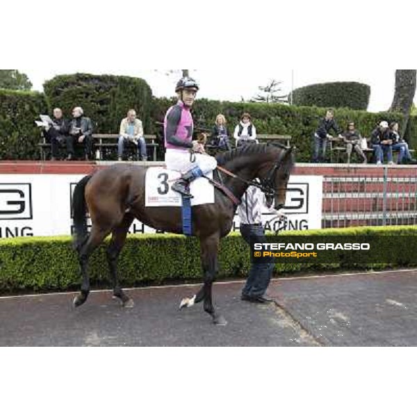 Olivier Peslier on Feuerblitz Rome- Capannelle racecourse,4th nov.2012 ph.Stefano Grasso
