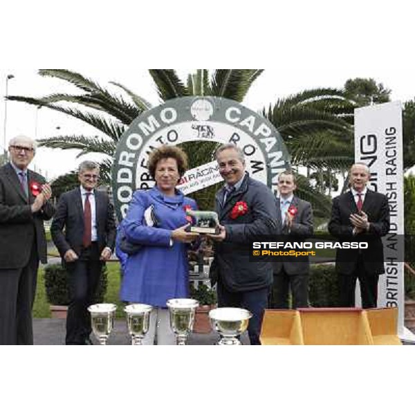 The prize giving ceremony of the Gran Premio Roma GBI Racing Rome- Capannelle racecourse,4th nov.2012 ph.Stefano Grasso