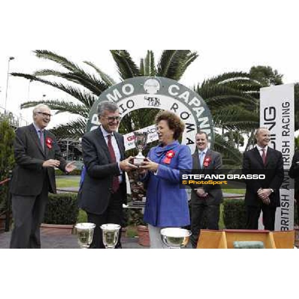 The prize giving ceremony of the Gran Premio Roma GBI Racing Rome- Capannelle racecourse,4th nov.2012 ph.Stefano Grasso