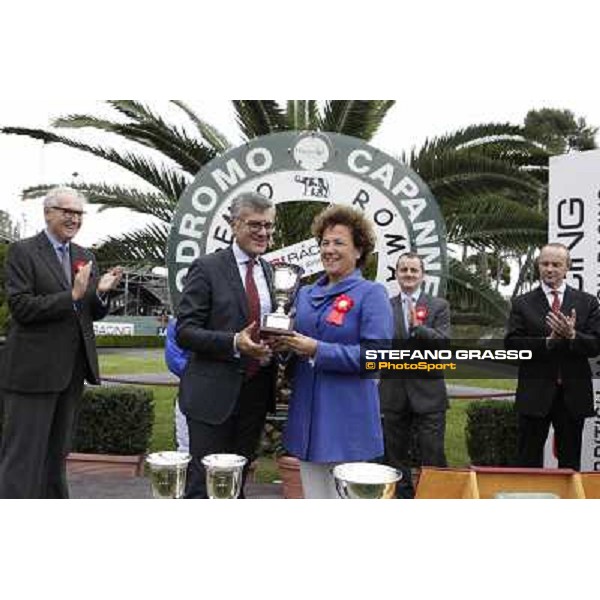 The prize giving ceremony of the Gran Premio Roma GBI Racing Rome- Capannelle racecourse,4th nov.2012 ph.Stefano Grasso