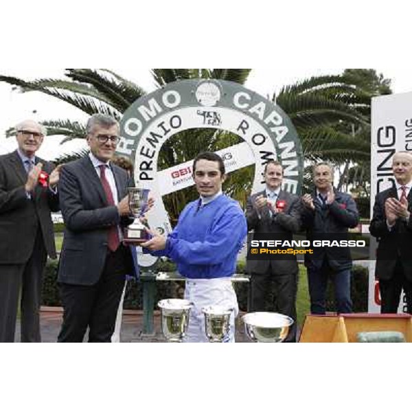 The prize giving ceremony of the Gran Premio Roma GBI Racing Rome- Capannelle racecourse,4th nov.2012 ph.Stefano Grasso