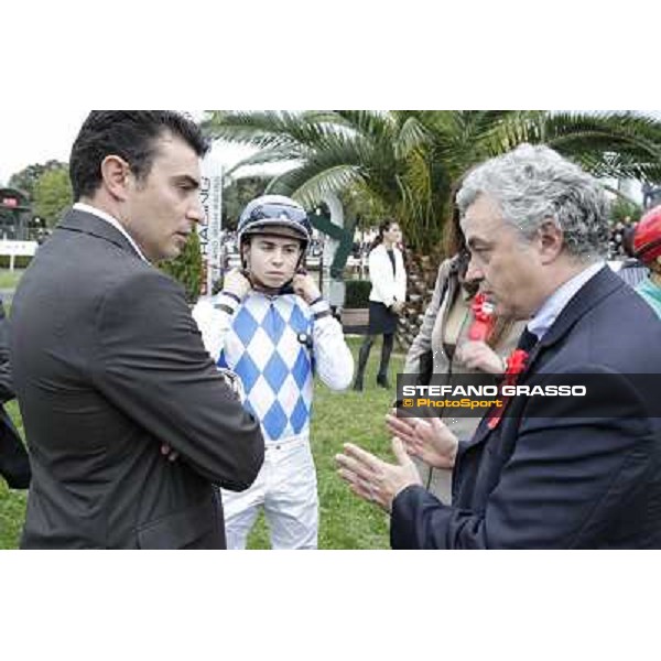 Andrea Scarpellini, Endo Botti, Cristiana Brivio and Mickael Barzalona Rome- Capannelle racecourse,4th nov.2012 ph.Stefano Grasso