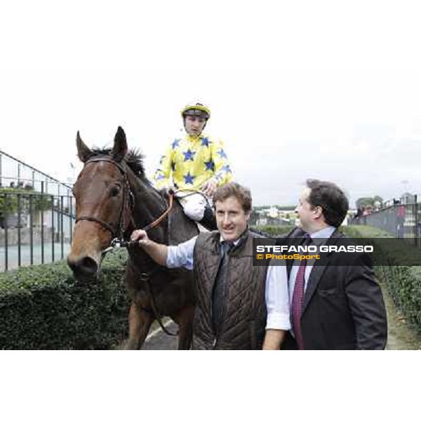 Richard Pritchard-Gordon and Stephane Pasquier with King Air after winning the Premio Ribot Rome- Capannelle racecourse,4th nov.2012 ph.Stefano Grasso