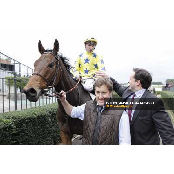 Richard Pritchard-Gordon and Stephane Pasquier with King Air after winning the Premio Ribot Rome- Capannelle racecourse,4th nov.2012 ph.Stefano Grasso