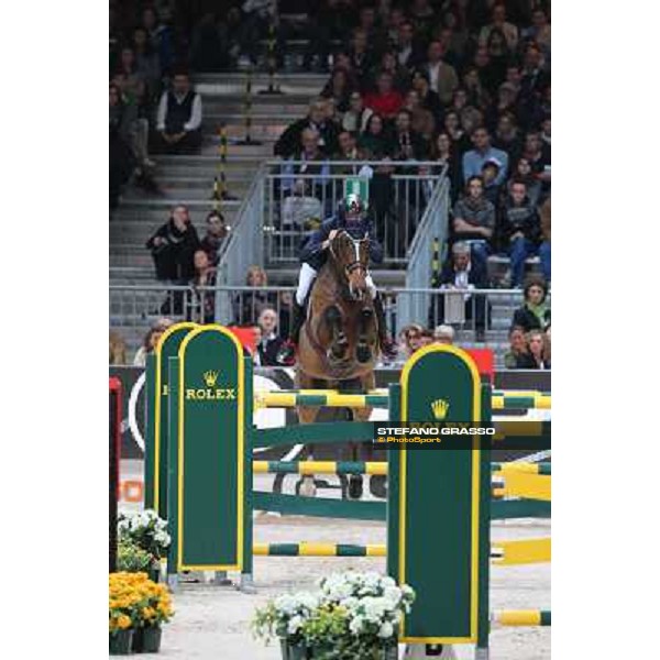 Luca Maria Moneta and Neptune Brecourt are second in the Rolex FEI World Cup jumping Verona presented by FixDesign Fieracavalli 2012 - Verona,11th nov. 2012 ph.Stefano Grasso