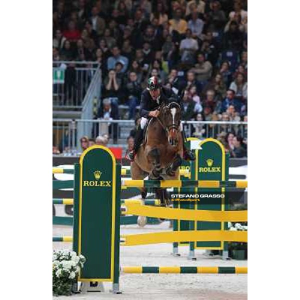 Luca Maria Moneta and Neptune Brecourt are second in the Rolex FEI World Cup jumping Verona presented by FixDesign Fieracavalli 2012 - Verona,11th nov. 2012 ph.Stefano Grasso