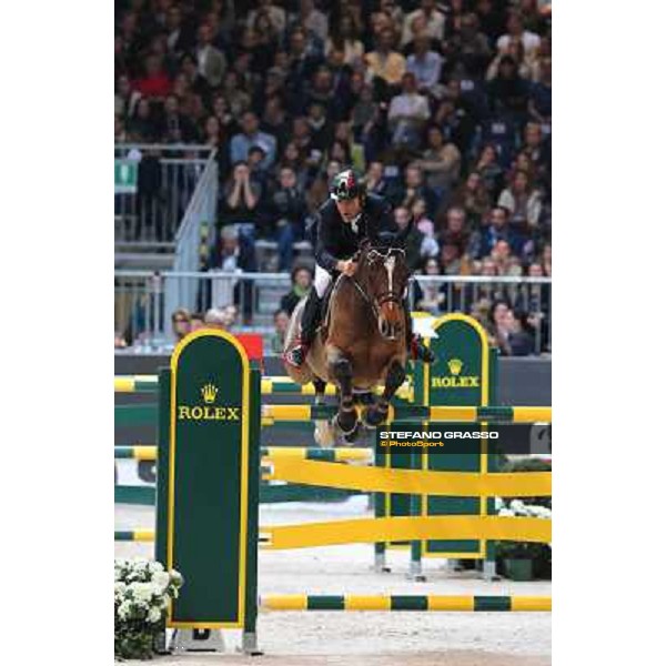 Luca Maria Moneta and Neptune Brecourt are second in the Rolex FEI World Cup jumping Verona presented by FixDesign Fieracavalli 2012 - Verona,11th nov. 2012 ph.Stefano Grasso