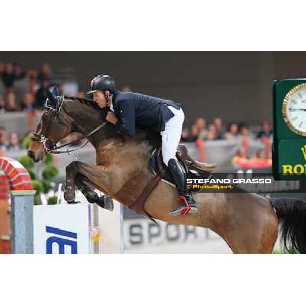 Luca Maria Moneta and Neptune Brecourt are second in the Rolex FEI World Cup jumping Verona presented by FixDesign Fieracavalli 2012 - Verona,11th nov. 2012 ph.Stefano Grasso