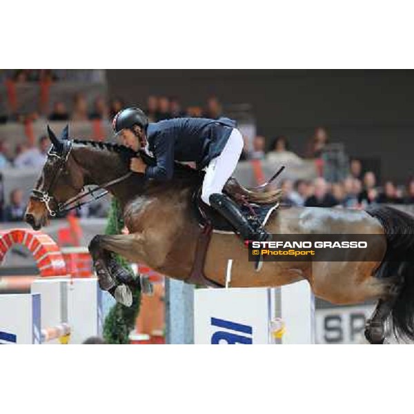 Luca Maria Moneta and Neptune Brecourt are second in the Rolex FEI World Cup jumping Verona presented by FixDesign Fieracavalli 2012 - Verona,11th nov. 2012 ph.Stefano Grasso