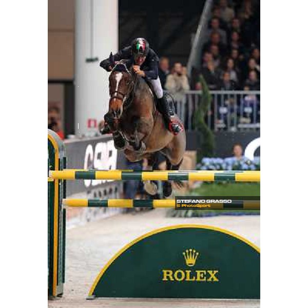 Luca Maria Moneta and Neptune Brecourt are second in the Rolex FEI World Cup jumping Verona presented by FixDesign Fieracavalli 2012 - Verona,11th nov. 2012 ph.Stefano Grasso
