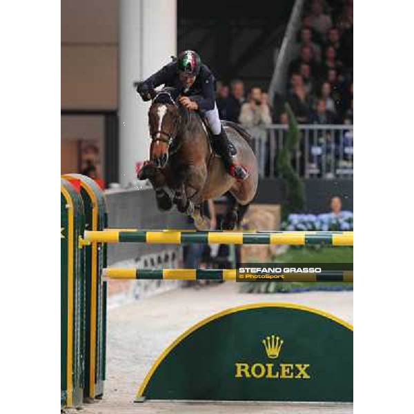 Luca Maria Moneta and Neptune Brecourt are second in the Rolex FEI World Cup jumping Verona presented by FixDesign Fieracavalli 2012 - Verona,11th nov. 2012 ph.Stefano Grasso