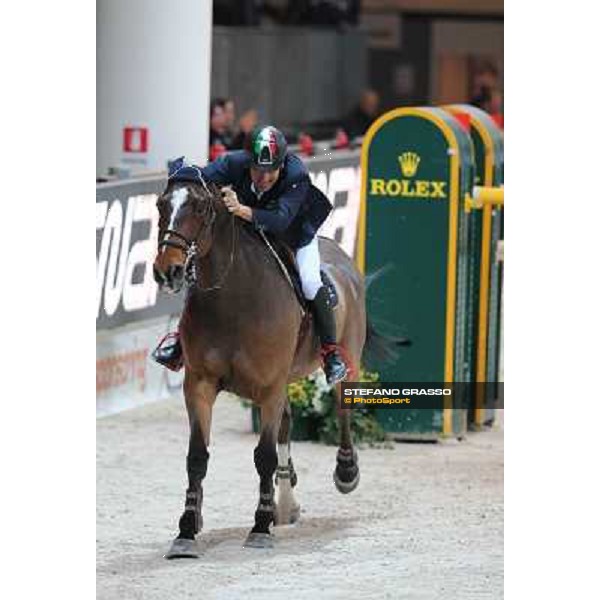 Luca Maria Moneta and Neptune Brecourt are second in the Rolex FEI World Cup jumping Verona presented by FixDesign Fieracavalli 2012 - Verona,11th nov. 2012 ph.Stefano Grasso